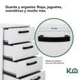 thumbnail image 3 of Cajonera Blanca De Madera KingsHouse 4 Cajones 46x39x73 cm, 3 of 7