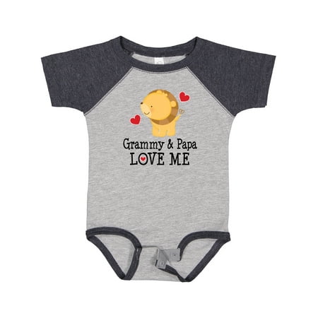 

Inktastic Grammy and Papa Love Me Gift Boys Baby Bodysuit