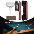 thumbnail image 4 of facefd Durable Billiards Pool Table Brush Set Cleaning Brushes Pool Table Cleaner Red 4PCS, 4 of 5