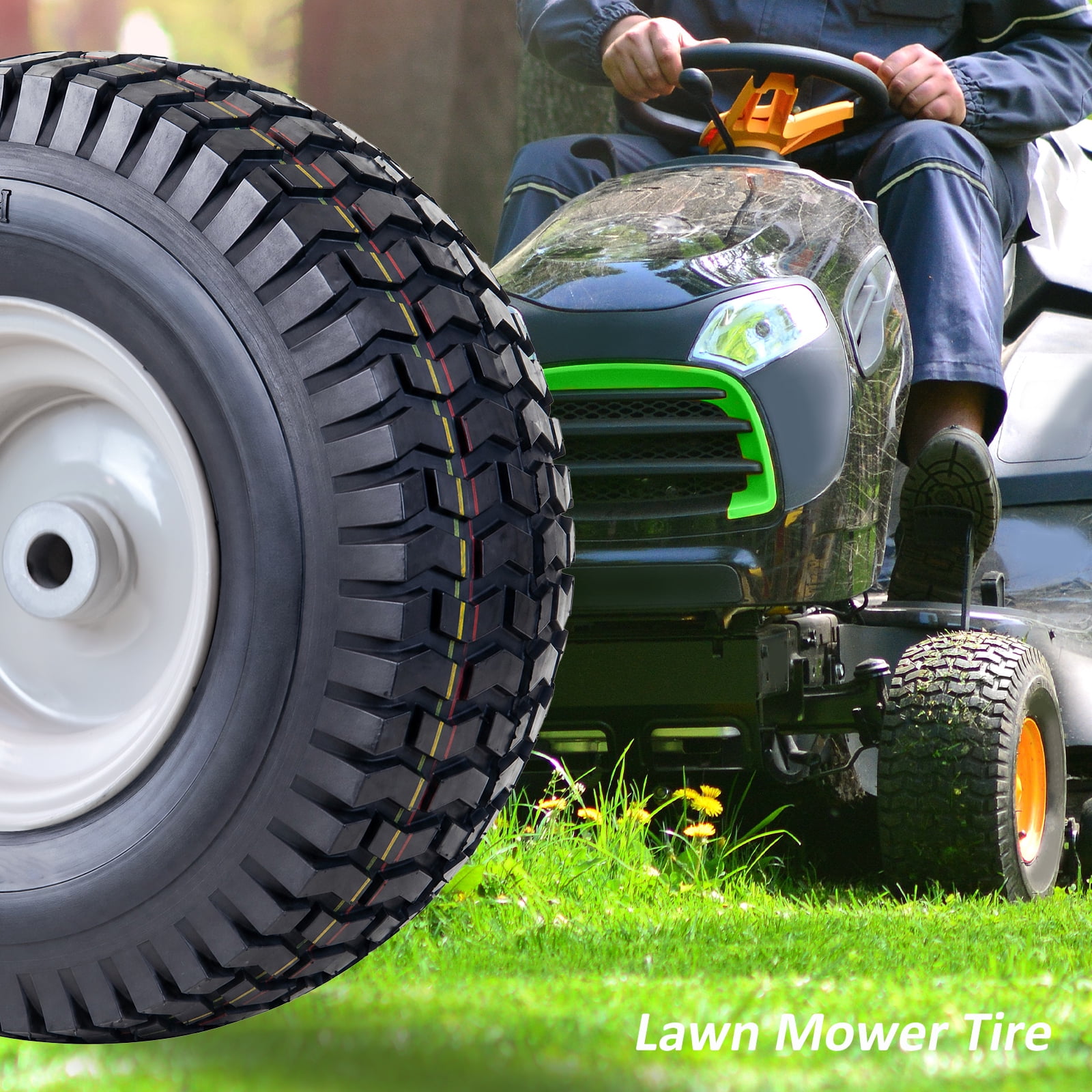 Hi-Run 2 Set SU12 16X6.50-8 2PR Light Duty Lawn and Garden Tire & Wheel Assembly with 3/4" Bushing