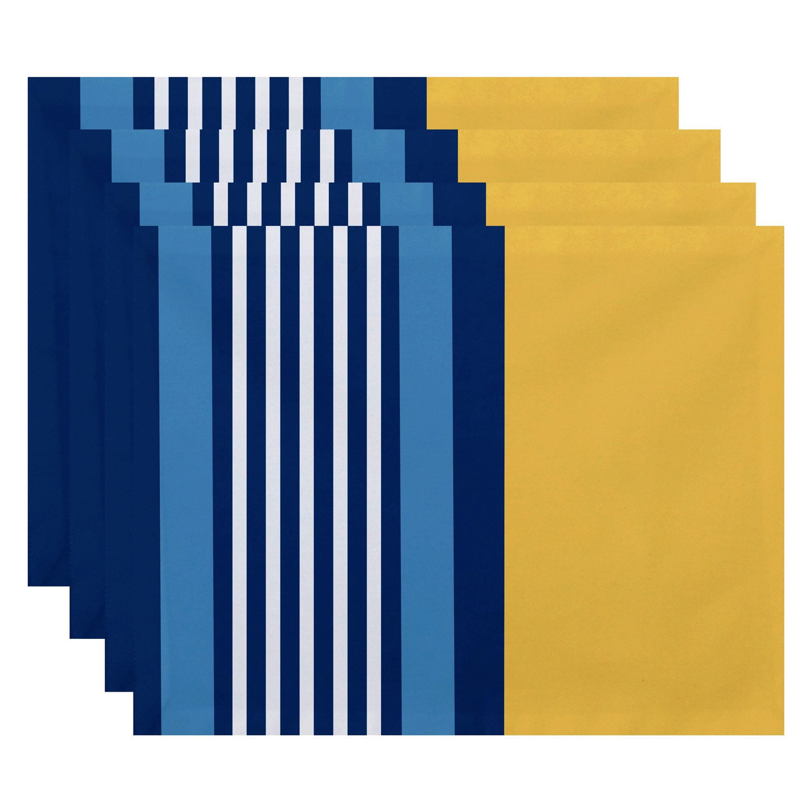 Simply Daisy 18" x 14" Beach Shack Stripe Print Placemat, Set of 4