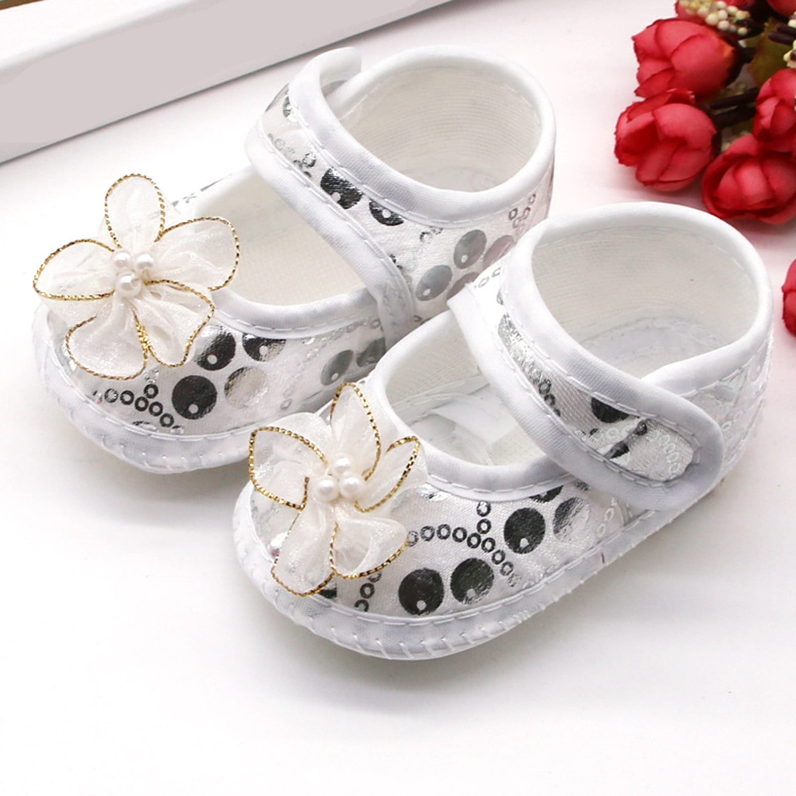 nsendm Baby Boys Shoes Infant Ballet Shoes for Girls Baby Soft Sole Cute New Born Girls Casual Baby Dress Shoes Princess Shoes Teal Baby Booties