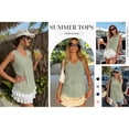 thumbnail image 6 of MOYIKO Tank Tops for Women Eyelet V Neck Trendy Sleeveless Tops Dressy Casual Flowy Summer Shirts Loose Fit, 6 of 7