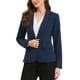 thumbnail image 4 of BLAZERS CHIC INSPIRADORES para Mujeres Casual de Negocios con Un Botón, Mangas Largas, Chaquetas de Oficina con Almohadillas en los Hombros, Talla M, Azul Profundo, 4 of 6