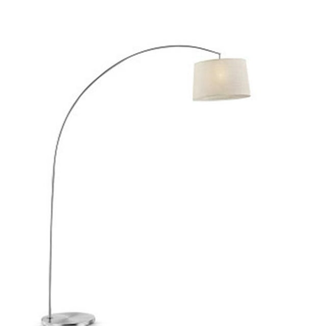 Lampe de Sol Arquée en Nickel Brossé 84.5 Po.