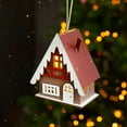 thumbnail image 3 of Christmas Cabin Ornaments Christmas Decorations Luminous Wooden Cabin LED Wooden Christmas Cabin Desktop Ornaments, 3 of 6