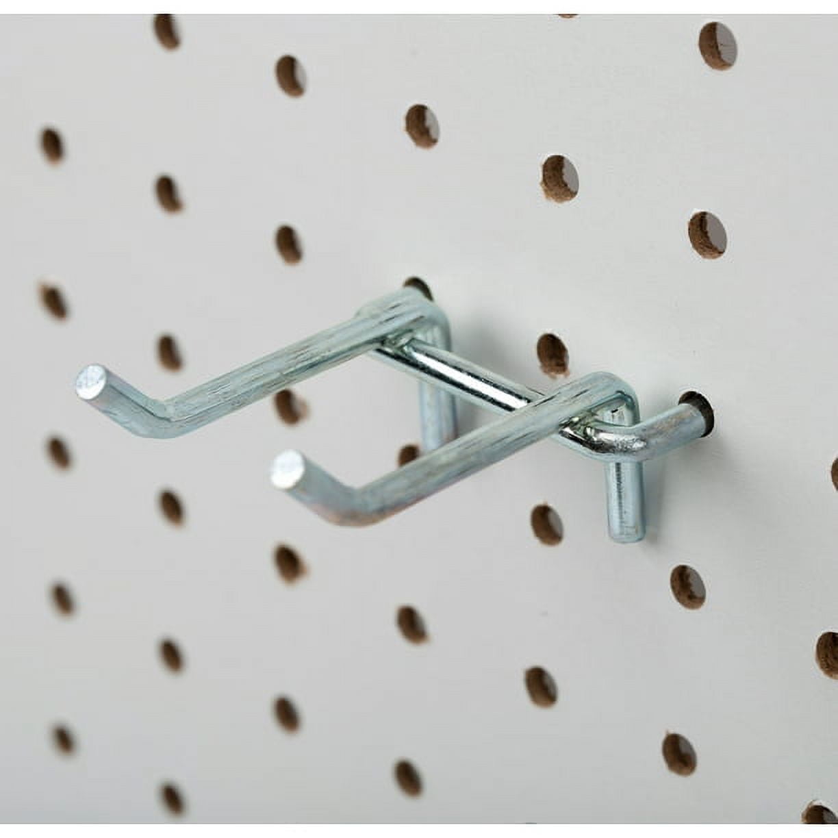 Hyper Tough 2 in. Heavy Duty Double Peg Hooks, Zinc Plated Steel