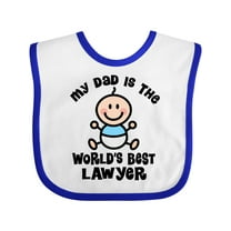 Inktastic Dad is Worlds Best Lawyer Boys Baby Bib
