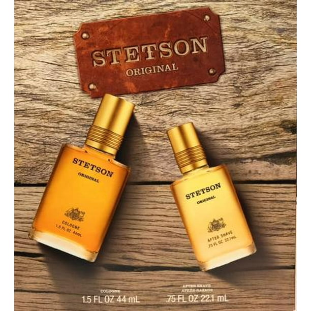 STETSON ORIGINAL SET GIFT PACK 1 COLOGNE 1.5 FL OZ & 1 AFTER SHAVE .75