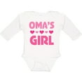 thumbnail image 3 of Inktastic Oma's Girl Heart Girls Long Sleeve Baby Bodysuit, 3 of 5