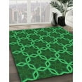 thumbnail image 3 of Ahgly Company Machine Washable Indoor Rectangle Transitional Deep Emerald Green Area Rugs, 6' x 9', 3 of 7