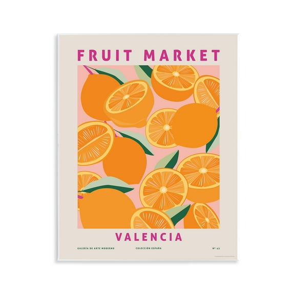 Stupell Industries Fruit Market Oranges Food & Beverage Painting Unframed Art Print Wall Art, 11 x 14