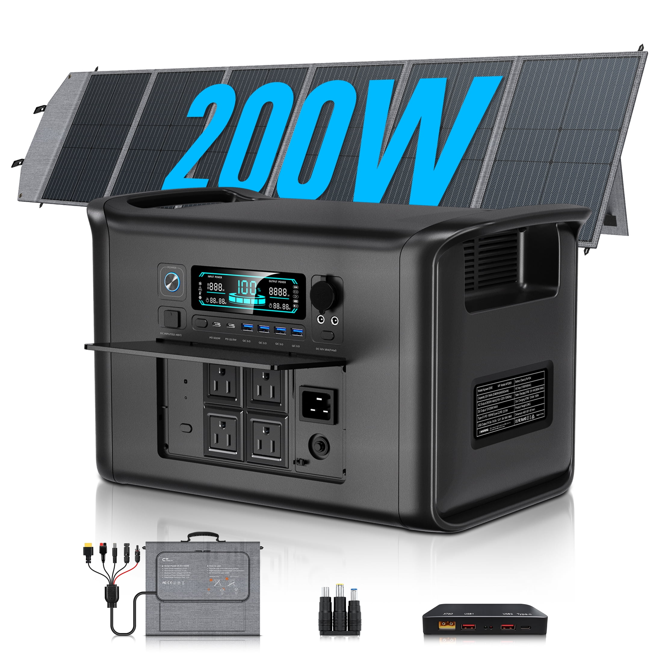 Anker 757 Solar Generator, 1229Wh Portable Powerhouse with 3*100W