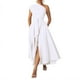 thumbnail image 1 of Vestido largo Ekaliy con un solo hombro, línea en forma de A, blanco fluido para mujer, 1 of 6