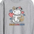 thumbnail image 3 of Peanuts - Peace Love Dogs - Men's Long Sleeve T-Shirt, 3 of 6