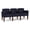Open House Navy, variant on Belmont Lounge Reception 3 Seat Tandem Seating / Walnut Wood Legs / Black