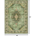 thumbnail image 2 of Boho Vintage Round Rug ft- Faux Wool Dreely Washable Area Rug Small Distressed Throw Rugs Floor Carpet for Door Mat Entryway Bedrooms Laundry (Round - ; Diameter Border ), 2 of 9