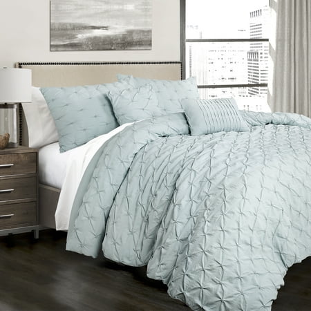 UPC 848742076323 product image for Lush Decor Ravello Pin tuck Traditional 230 Thread Count Blue Solid Microfiber C | upcitemdb.com