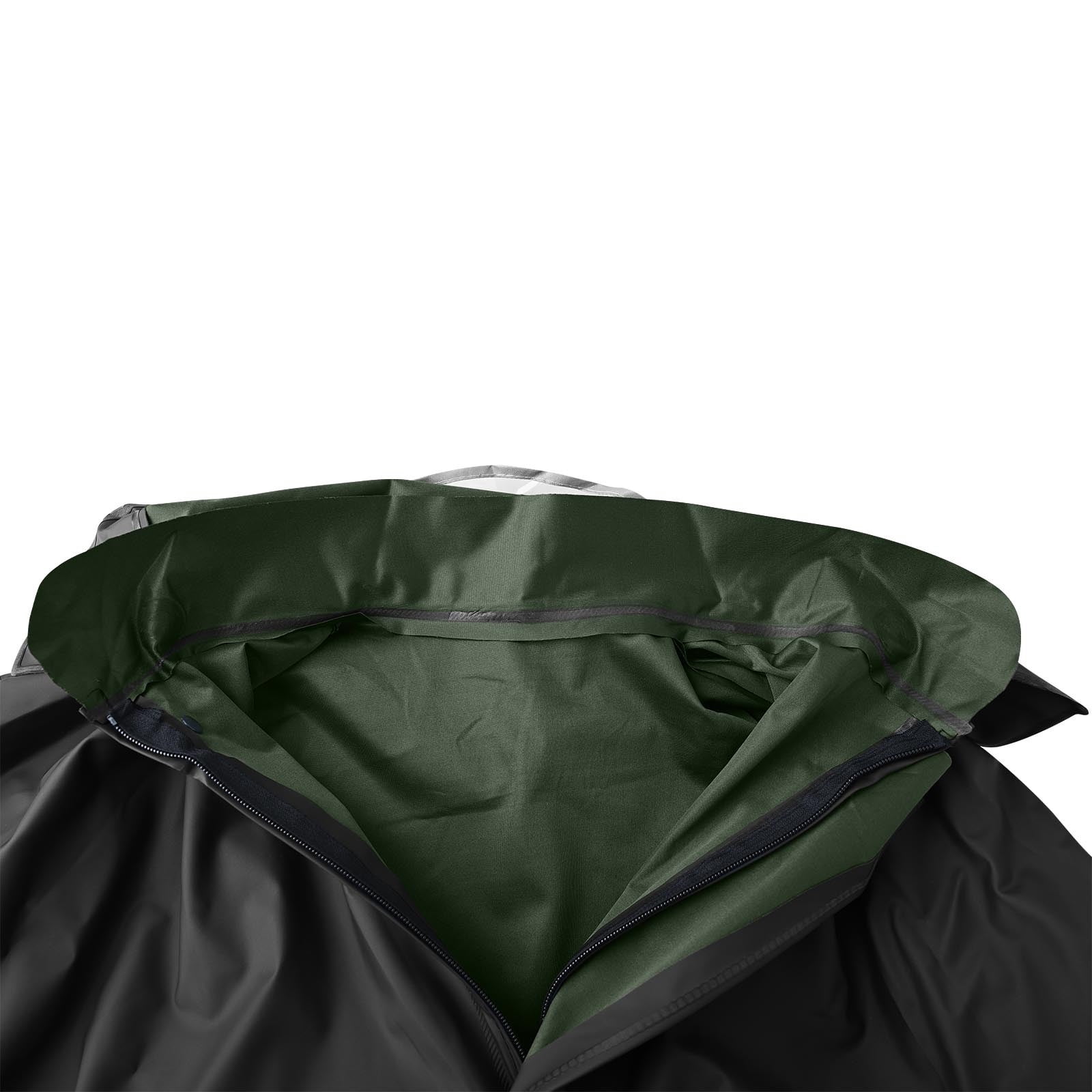 KeShDi Long Safety Rain Coats with Air Vents Reflective Stripes Hooded Raincoats Poncho Rainwear for Waterproof Work Rainstorm Proof PVC Hiking Raincoat Reflective Strip Black 2X