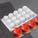 thumbnail image 2 of Moldes de silicona para tartas de 15 cavidades con diseño de manzana para Nochebuena, para mousse de chocolate, repostería, utensilios de cocina, postres y repostería., 2 of 12