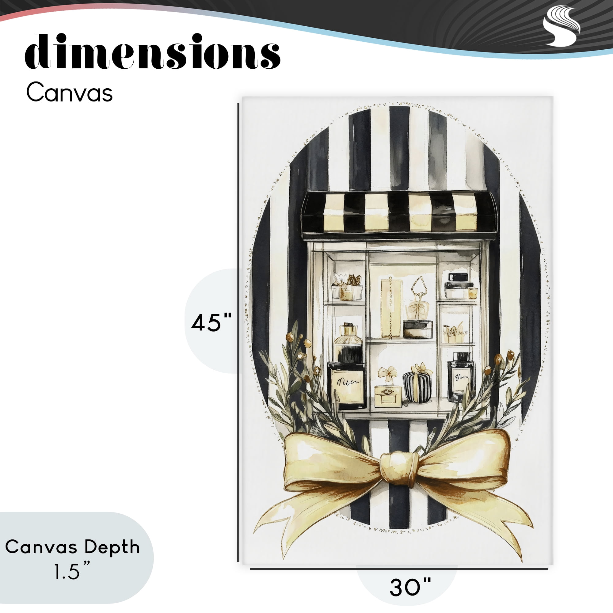 Stupell Industries Maison Perfume Window Display Canvas Wall Art, design by Petal Prints Design