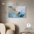 thumbnail image 5 of Deep Blue Gold Drift Canvas Blue Abstract Art by Art Remedy, White Frame, 36" x 24", 5 of 7
