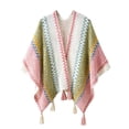 thumbnail image 5 of MSJUHEG Women's Vintage Crochet Knit Poncho 3/4 Length Sleeve Lightweight Cardigans Boho Cardigan Open Front or Tie?? Summer Bolero Crochet Shrug Cardigan Sweaters Cover Up Top Pink One Size, 5 of 6