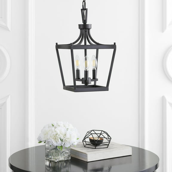 SAFAVIEH Larton 3 Light Industrial Pendant, Bronze Black