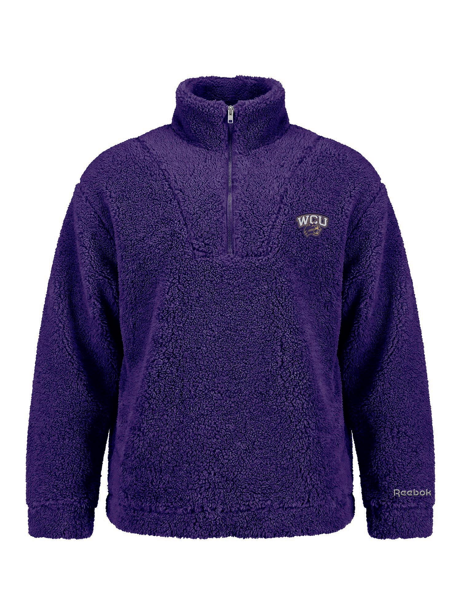 Western Carolina Catamounts Reebok Womens Relaxed Fit Qtr Zip Sherpa Pullover