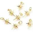 thumbnail image 2 of 2pcs Brass Pendants with Jump Rings North Star golden 17x9.7x2.5mm Hole: 3.4mm, 2 of 3