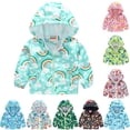 thumbnail image 5 of Hicidod Boys' Outerwear Jackets & Coats Toddler Rain Jacket/ Poncho Zip Up Jacket Hooded Trench Coats Cute Printed Lightweight Windbreaker Raincoats, 5 of 6