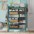 thumbnail image 4 of Bingirl 3 Tier Shoe Cabinet with Natural Rattan Flip Drawers for Entryway, Free Standing Shoe Storage Organizer with Adjustable Shelves, Narrow Shoe Rack, 4 of 8