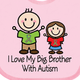 thumbnail image 4 of Inktastic I Love My Brother With Autism Girls Baby Bib, 4 of 4