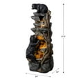 thumbnail image 2 of Hi-Line Gift Ltd 79764 37" H Bear Climbing Water Fountain Outdoor W/LEDs, 2 of 7
