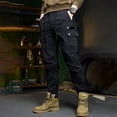 thumbnail image 2 of Awwp Mens Pants, Hiking Work Pants Outdoor Cargo Casual Sports Trousers Pants for Men Black L, 2 of 6