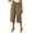 Khaki, variant on BLVB Capri Pants for Women Summer Wide Leg Capris Casual Loose Lightweight Capri Lounge Pants Drawstring Waist Cropped Trousers