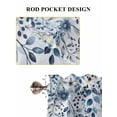 thumbnail image 6 of Blue Coastal Starfish Bathroom Window Curtain, Beach Nautical Shell Eucalyptus Ocean Light Filtering Coffee Kitchen Curtains, Bedroom Living Room Curtains 2 Panel 84"x45", 6 of 6