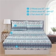 thumbnail image 2 of Floral Printed Sheet Set King Soft Microfiber Botanical Bed Sheets Extra Deep Pocket Pieces, 2 of 7