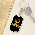 thumbnail image 6 of Hunting Club Stainless Steel or 18k Gold Premium Swivel Dog Tag Keychain, 6 of 10