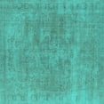 thumbnail image 1 of Ahgly Company Indoor Square Oriental Turquoise Blue Industrial Area Rugs, 8' Square, 1 of 4