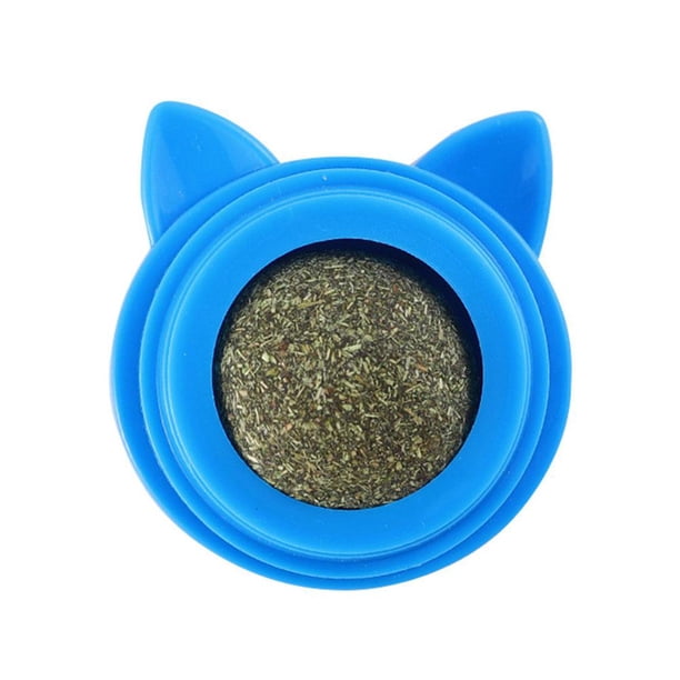 Hugtrwg Hierba Gatera Giratoria Bolas Hierba Gatera Seguras Naturales Suministros para Juguete (azul)