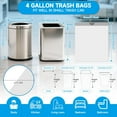 thumbnail image 2 of 180 Counts Drawstring Small Trash Bags 2-4 Gallon, 4 Gallon Mini Trash Bag Extra Strong, Small Garbage Bags Unscented, Stretchy, Quick Cinch for Bathroom Bedroom Office,White, 2 of 4