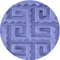 thumbnail image 1 of Ahgly Company Machine Washable Indoor Round Transitional Purple Mimosa Purple Area Rugs, 5' Round, 1 of 7