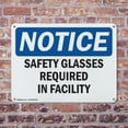 thumbnail image 4 of (2 Pack) Safety Glasses Required In Facility OSHA Notice Sign 24 Inch X 18 Inch Indoor / Outdoor Rust-Free Aluminum Metal Signs for Workplace, Workshop, and Construction Site, Made in, 4 of 8