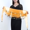 thumbnail image 4 of zhi Women's Belly Dance Waist Skirt - Dance Practice & Performance，Orange，Free Size, 4 of 6