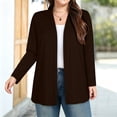 thumbnail image 6 of Perfectbot Women's V-Neck Open Front Cardigan Long Sleeve Loose Fit Casual Kit Cover Up for Spring Fall, 6 of 8