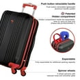 thumbnail image 5 of Olympia U.S.A. Apache Expandable Hardside Carry-On Luggage Spinner Suitcase with Laptop Compartment, Black/Red, 5 of 8