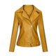 thumbnail image 1 of Pntutb, cárdigan de cuero con cremallera sólida a la moda para mujer, con bolsillo, abrigo corto, chaqueta, liquidación Pntutb Pntutb-276, 1 of 5