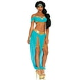 thumbnail image 3 of Leg Avenue Jasmine Oasis Princess Halloween Costume, Blue, Large, 3 of 5
