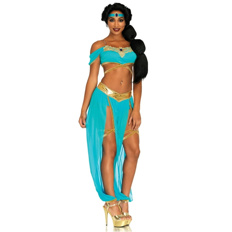 【未使用/Leg Avenue】ジャスミン/ハロウィンコスプレ S セクシー Leg Avenue Women's Halloween Jasmine Oasis Princess Costume, Blue